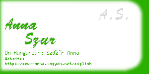 anna szur business card